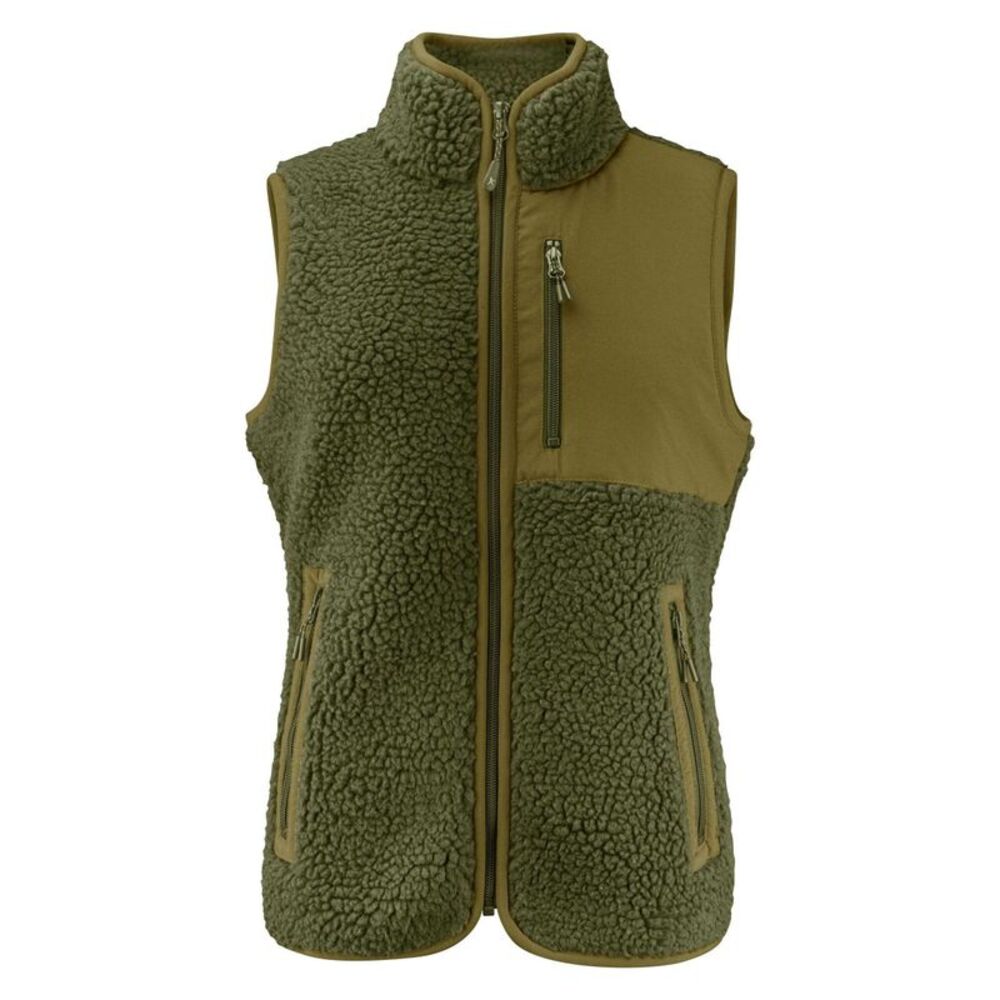 James Harvest Womens/Ladies Kingsley Sherpa Fleece Vest / Moss Green